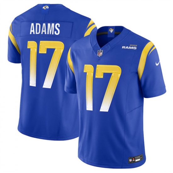 Men's Los Angeles Rams 17 Davante Adams Blue 2024 F.U.S.E. Vapor Untouchable Limited Football Stitched Jersey