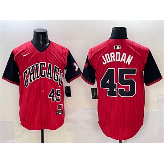 Men's Chicago White Sox 45 Michael Jordan Red Black 2025 City Connect Limited Stitched Baseball Jersey