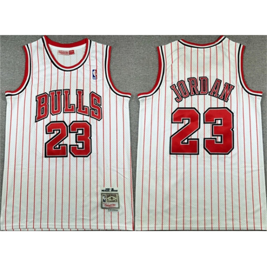 Men's Chicago Bulls 23 Michael Jordan White Stitched Basketball Jersey