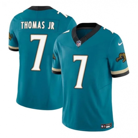 Men's Jacksonville Jaguars 7 Brian Thomas Jr Teal 2025 F.U.S.E. Prowler Throwback Vapor Untouchable Football Stitched Jersey