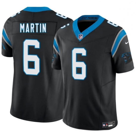 Men's Carolina Panthers 6 Sam Martin Black 2025 F.U.S.E. Vapor Limited Football Stitched Jersey