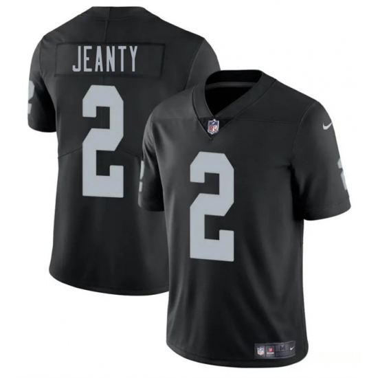 Men's Las Vegas Raiders 2 Ashton Jeanty Black 2025 Draft Vapor Untouchable Limited Football Stitched Jersey