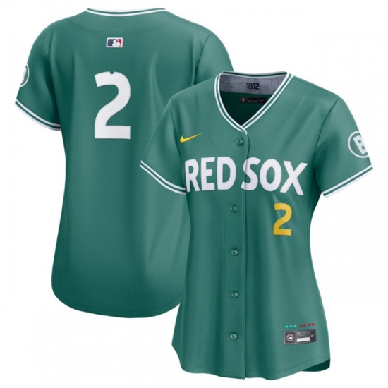 Women's Boston Red Sox 2 Alex Bregman Green 2025 City Connect Limited Stitched Baseball Jersey(Run Small)