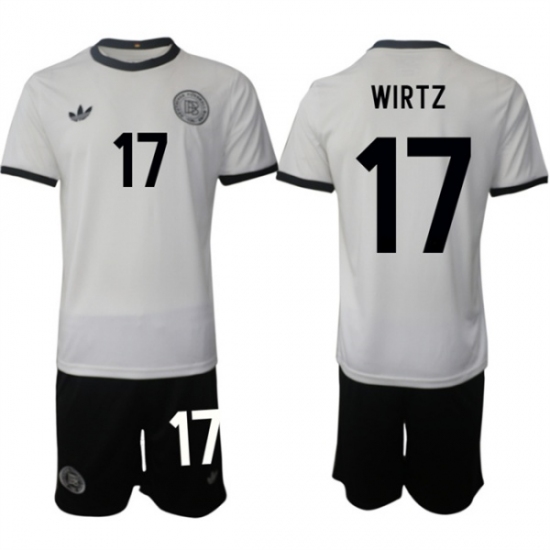 Men's Germany 17 Florian Richard Wirtz White 2025 Home Soccer Jersey Suit