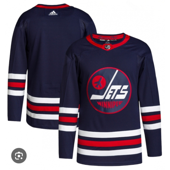 Men's Winnipeg Jets Blank Adidas 2021-22 Navy Stitched Jersey