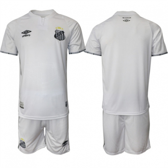 Men's Santos F.C. Blank 25-26 White Home Soccer Jersey Suit