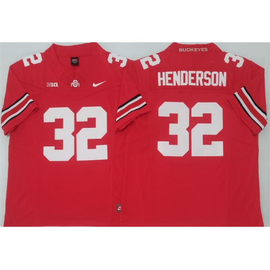 Men's Ohio State Buckeyes 32 TreVeyon Henderson Red 2025 F.U.S.E. Limited Stitched Jersey