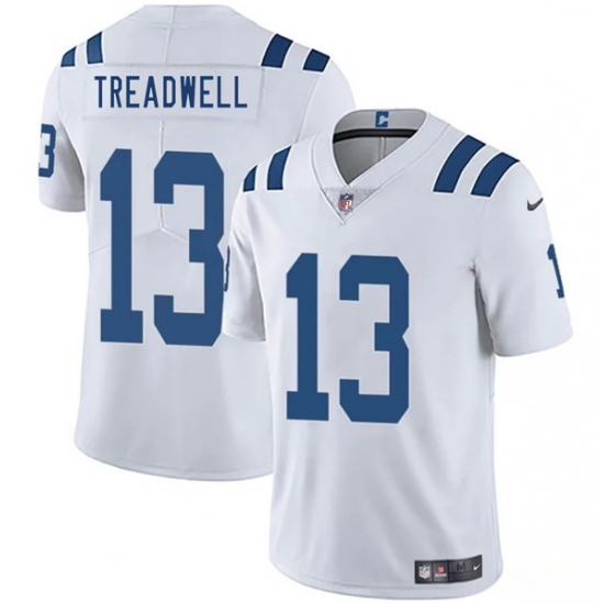Men's Indianapolis Colts 13 Laquon Treadwell White 2025 Vapor Limited Football Stitched Jersey