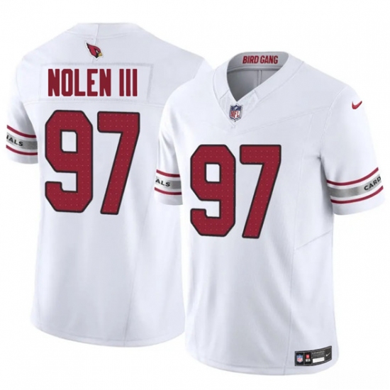 Men's Arizona Cardinals 97 Walter Nolen III White 2025 Draft F.U.S.E. Vapor Untouchable Limited Football Stitched Jersey
