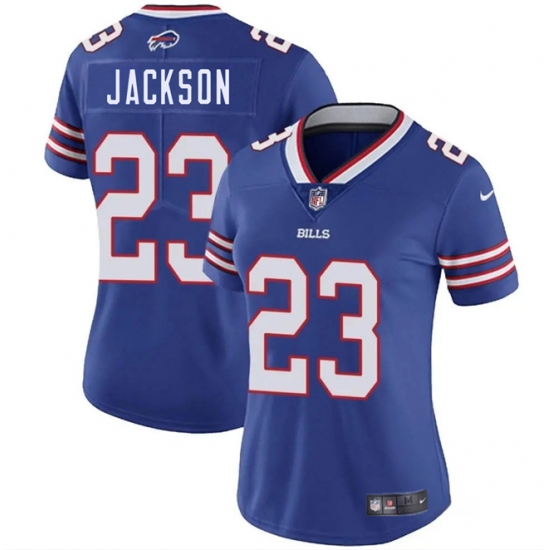 Women's Buffalo Bills 23 Dane Jackson Blue Vapor Stitched Football Jersey(Run Small)