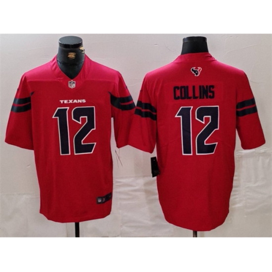 Men's Houston Texans 12 Nico Collins Red Vapor Untouchable Stitched Football Jersey