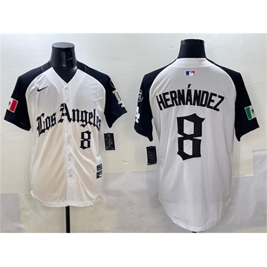 Men's Los Angeles Dodgers 8 Enrique Hern