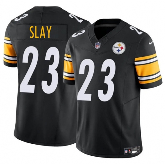 Men's Pittsburgh Steelers 23 Darius Slay Jr. Black 2025 F.U.S.E. Vapor Untouchable Limited Football Stitched Jersey