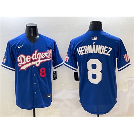 Men's Los Angeles Dodgers 8 Enrique Hern