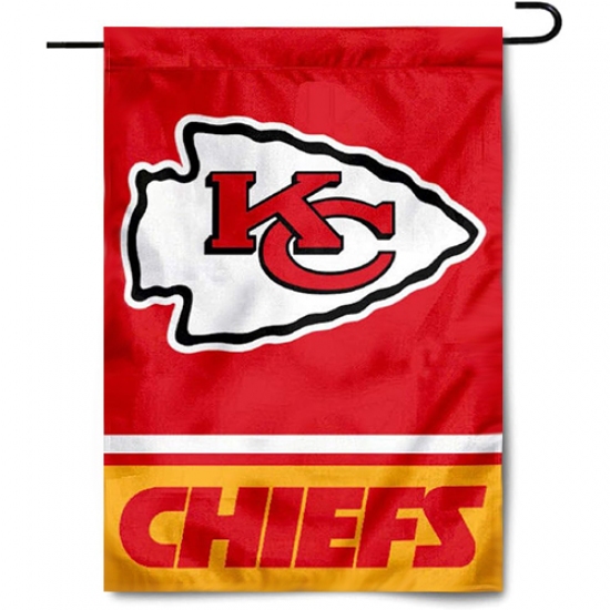 2Pcs WinCraft Kansas City Chiefs Double Sided Garden Flag