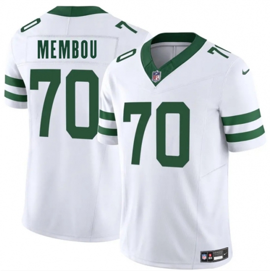 Men's New York Jets 70 Armand Membou White 2025 Draft F.U.S.E. Vapor Untouchable Limited Football Stitched Jersey