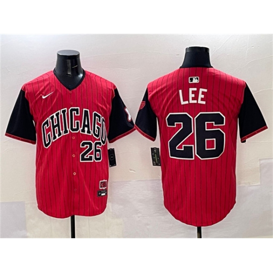 Men's Chicago White Sox 26 Korey Lee Red Black 2025 City Connect Limited Stitched Baseball Jersey