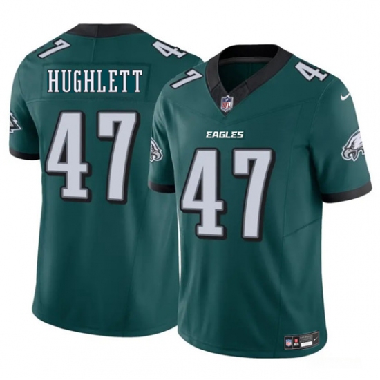 Men's Philadelphia Eagles 47 Charley Hughlett Green 2025 New F.U.S.E. Vapor Untouchable Limited Football Stitched Jersey