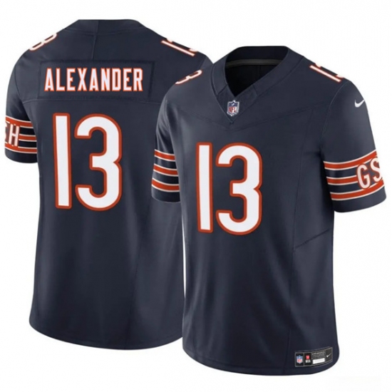 Men's Chicago Bears 13 Maurice Alexander Navy 2025 F.U.S.E. Vapor Untouchable Limited Football Stitched Jersey