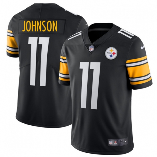 Men's Pittsburgh Steelers 11 Brandon Johnson Black 2025 Vapor Untouchable Football Stitched Jersey