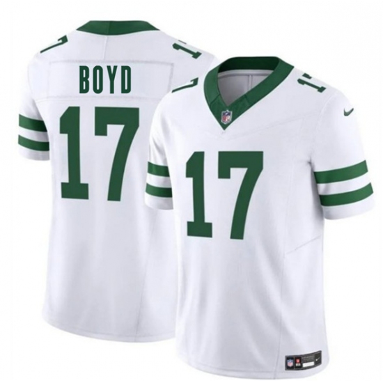 Men's New York Jets 17 Kris Boyd White 2025 F.U.S.E. Vapor Untouchable Limited Football Stitched Jersey