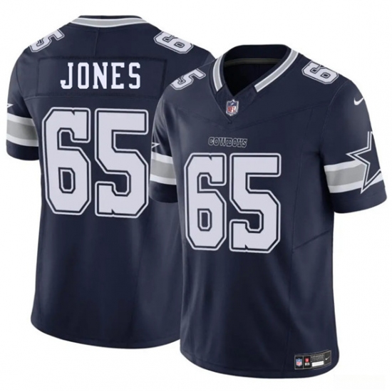Men's Dallas Cowboys 65 Robert Jones Navy 2025 F.U.S.E. Vapor Untouchable Limited Football Stitched Jersey