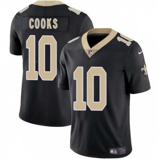 Men's New Orleans Saints 10 Brandin Cooks Black 2025 Vapor Limited Football Stitched Jersey