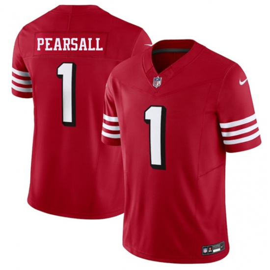 Men's San Francisco 49ers 1 Ricky Pearsall New Red 2025 F.U.S.E. Vapor Untouchable Limited Football Stitched Jersey
