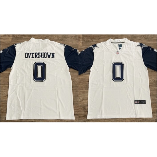 Men's Dallas Cowboys 0 DeMarvion Overshown White Vapor Untouchable Limited Stitched Football Jersey
