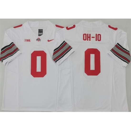 Men's Ohio State Buckeyes 0 OH-IO White 2025 F.U.S.E. Limited Stitched Jersey