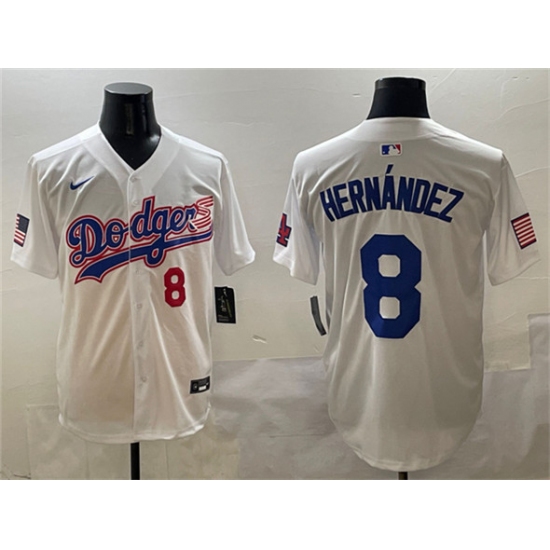 Men's Los Angeles Dodgers 8 Enrique Hern