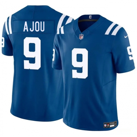 Men's Indianapolis Colts 9 Ajou Ajou Blue 2025 F.U.S.E. Vapor Limited Football Stitched Jersey