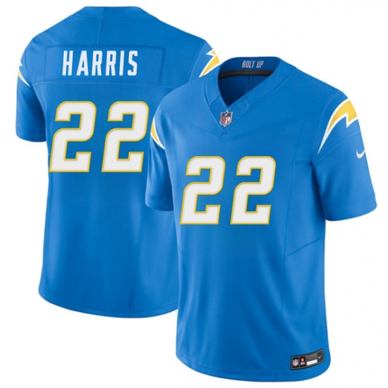 Men's Los Angeles Chargers 22 Najee Harris Blue 2025 F.U.S.E. Vapor Limited Football Stitched Jersey