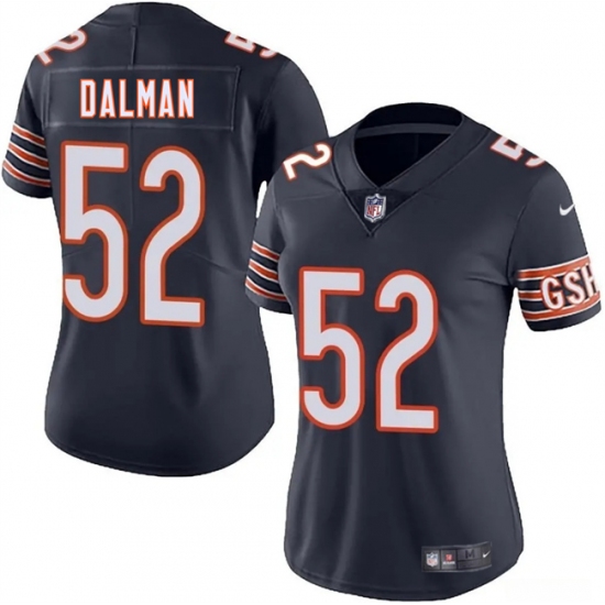 Women's Chicago Bears 52 Drew Dalman Navy 2025 Vapor Stitched Jersey(Run Small)