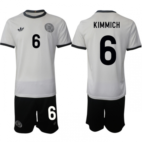 Men's Germany 6 Joshua Kimmich White 2025 Home Soccer Jersey Suit
