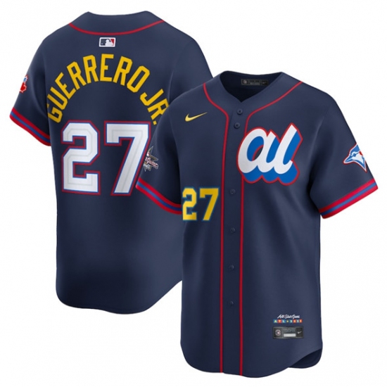 Men's American League 27 Vladimir Guerrero Jr. Navy 2025 All-Star Edition Limited Stitched Baseball Jersey