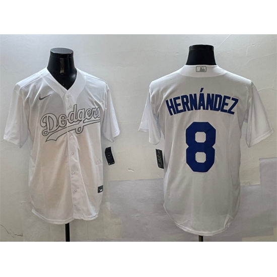 Men's Los Angeles Dodgers 8 Enrique Hern