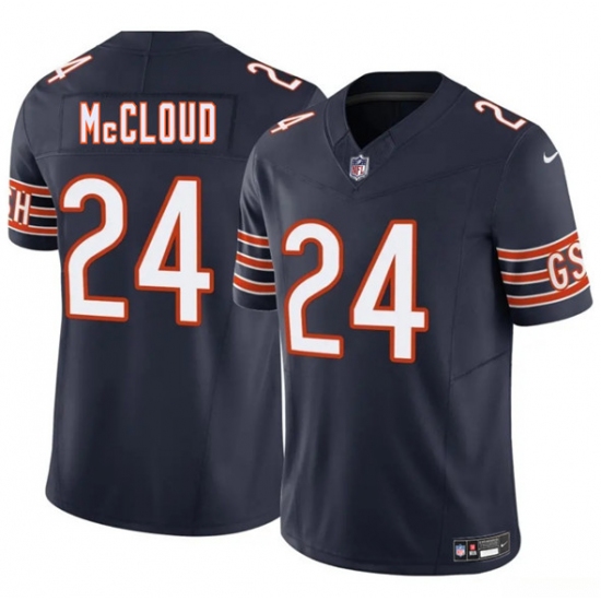 Men's Chicago Bears 24 Nick McCloud Navy 2025 F.U.S.E. Vapor Untouchable Limited Football Stitched Jersey