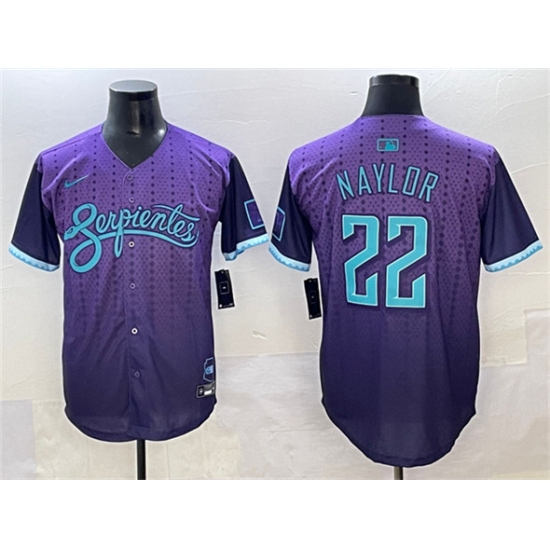 Men's Arizona Diamondbacks 22 Josh Naylor Purple 2025 City Connect Limited Stitched Baseball Jersey