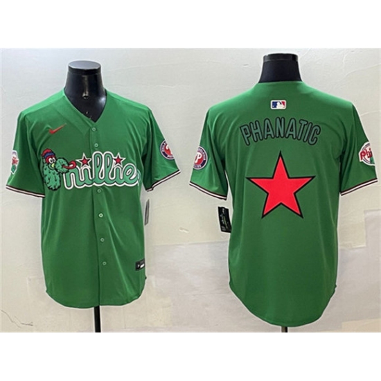 Men's Philadelphia Phillies Phanatic Green Limited Stitched Jerseys