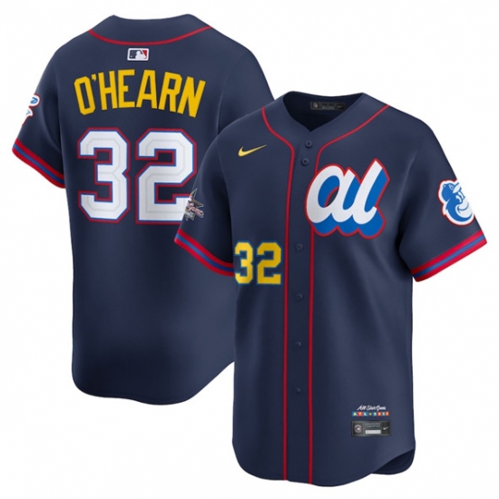 Men's American League 32 Ryan O'Hearn Navy 2025 All-Star Edition Limited Stitched Baseball Jersey