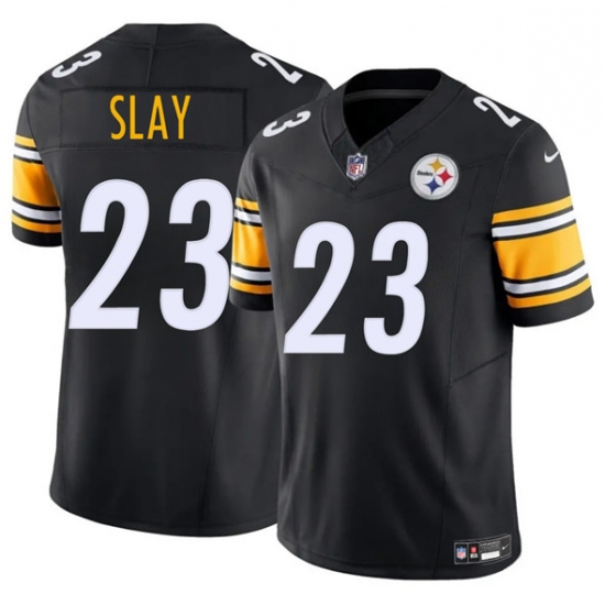 Men's Pittsburgh Steelers 23 Darius Slay Black 2025 F.U.S.E. Vapor Limited Football Stitched Jersey