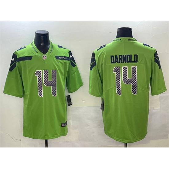 Men's Seattle Seahawks 14 Sam Darnold Green 2025 Vapor Limited Football Stitched Jersey