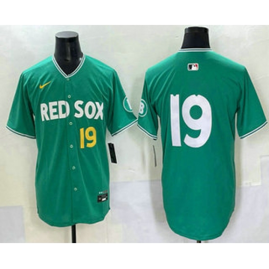Men's Boston Red Sox 19 Roman Anthony Green 2025 City Connect Limited Jersey