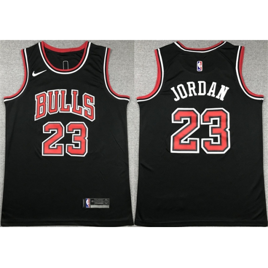 Men's Chicago Bulls 23 Michael Jordan Black Stitched Basketball Jersey