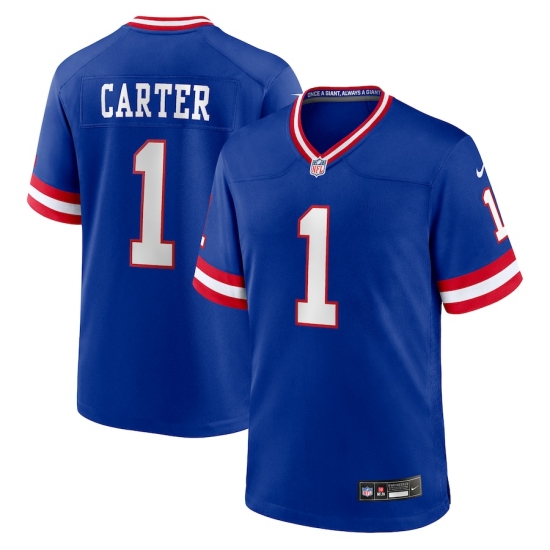 Men's New York Giants 1 Abdul Carter Nike Royal First Round Pick 2nd Alternate Game Jersey
