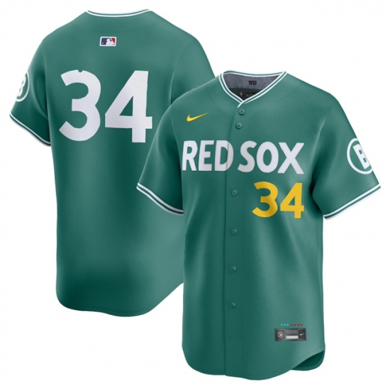 Men's Boston Red Sox 34 David Ortiz Green 2025 City Connect Limited Stitched Baseball Jersey