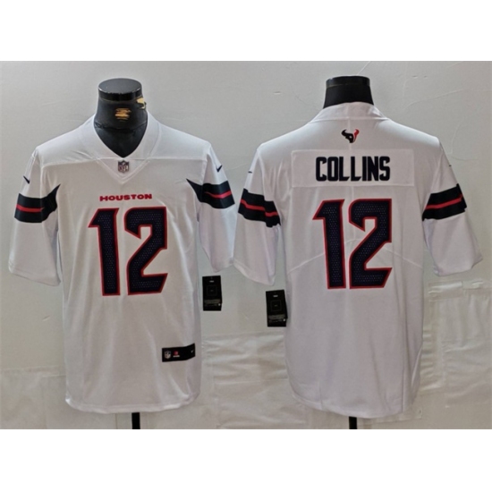Men's Houston Texans 12 Nico Collins White Vapor Untouchable Stitched Football Jersey