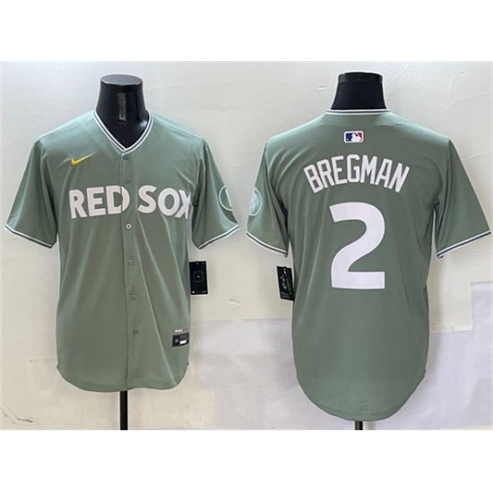 Men's Boston Red Sox 2 Alex Bregman Green 2025 City Connect Limited Stitched Baseball Jersey