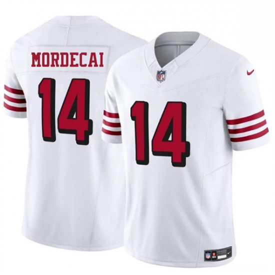 Men's San Francisco 49ers 14 Tanner Mordecai New White 2025 F.U.S.E. Vapor Untouchable Limited Football Stitched Jersey